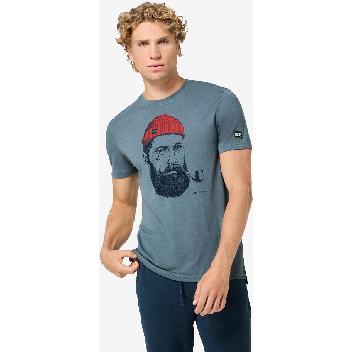 Super.Natural M SN Sailor Tee stormy weather/blueberry/high risk red (84I) M SNMP0112084IM
