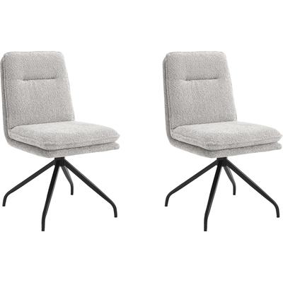 Esszimmerstuhl HOME AFFAIRE "Valencia", grau (grau, schwarz, grau), H:92cm T:68cm, Metall, Stühle, Esszimmerstuhl, verschiedene Gestelle in Holz oder Metall