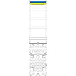 F-Tronic Verteilerfeld 3x12TE APZ 1xRfZ V17APZRFZ mit Ausschn mit N-PE-Klemm mit Abdeckung