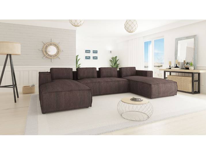 S-Style Möbel Noord - Moderne Wohnlandschaft mit weichem Sitz - Dunkelbraun