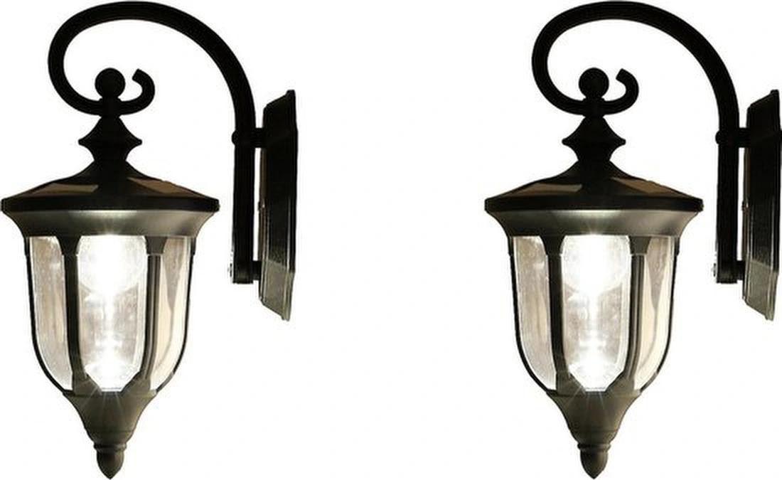 Halay Solar Luxform set met 2 Chiswick LED solarwandlampen voor buiten