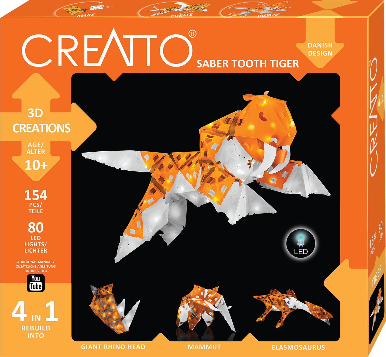 Kosmos Creatto Sabre Tiger Bouwpakket met 154 onderdelen voor kinderen vanaf 8 jaar