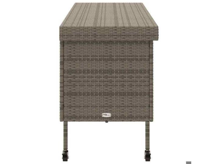 Promotion mars  * COFFRE DE JARDIN - YUNYAN - Boîte de rangement de jardin - MEUBLE JARDIN - et roues gris résine tressée _4792434