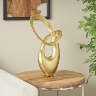 ARCILLA ELEMENTAL Dark Gray or Gold Aluminum Metal Abstract Decorative Sculpture