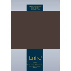 Janine Topper Spannbetttuch Elastic-Jersey 5001 dunkel braun 100x200 cm