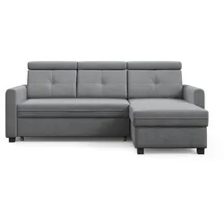 ECKSCHLAFSOFA Milano, Hellgrau, rechts