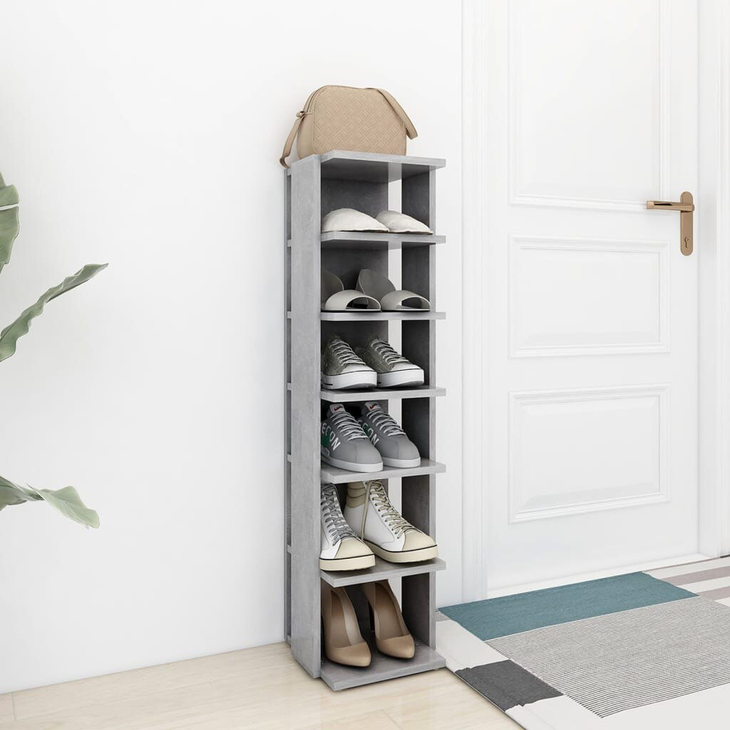 Ebern Designs Shoe Storage Concrete Grey 102 cm H x 27 cm W x 27 cm D