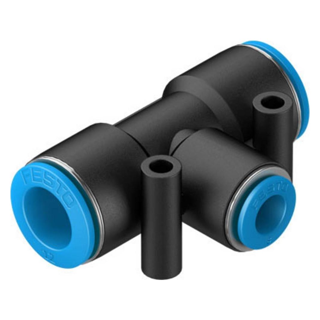 Festo Push in T Connector, 12mm, 8mm (QST-12-8)