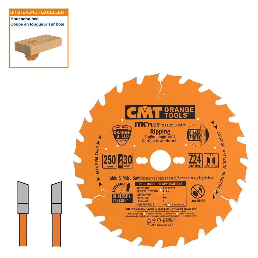 CMT 271.250.24M Ultradünnes Kappsägeblatt mit Schnittbegrenzung 250 x 30 x 24T (35634202)
