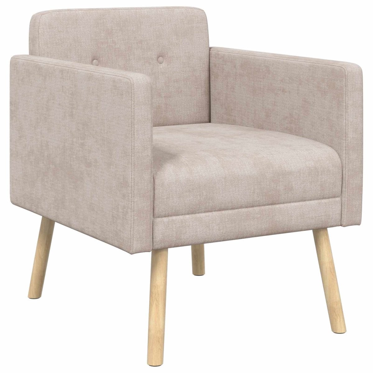 vidaXL Accentstoel - Beige - Chenille - Modern