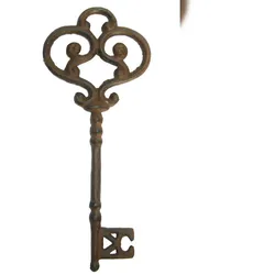 Nostalgischer Dekoschlüssel aus Gusseisen antik braun 21 cm