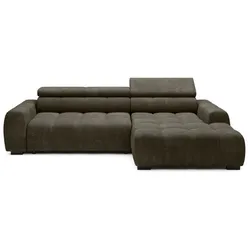 Ecksofa Bull Stoff Grün Olive