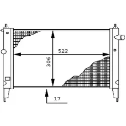 Kühler Motorkühlung MAHLE CR 446 000S für Opel Astra F CC G Caravan