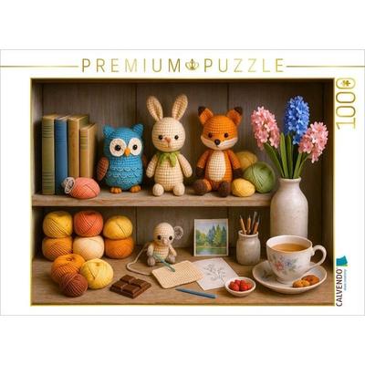 CALVENDO Puzzle Amigurumi - Regal mit kreativen Ideen | 1000 Teile Lege-Größe 64x48cm Foto-Puzzle für glückliche Stunden