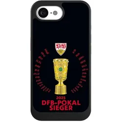 Nivocase Hülle für Apple iPhone 16e Handyhülle NIVOcore Case Schwarz Offizielles Lizenzprodukt Pokal VfB (Apple iPhone 16e), Smartphone Hülle, Schwarz