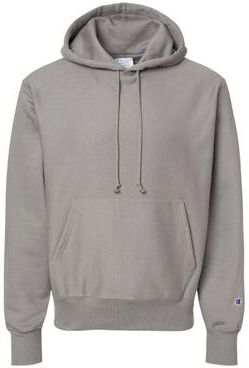 Champion S1051 Reverse Weave Hooded Sweatshirt in Stone Grey size Large S101