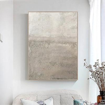handgemachte weiße Kunst abstrakte Malerei Ölgemälde handgemalt weiße Wand Kunst braun 3D Textur Malerei handgemalt braun Strand Malerei Wand Kunst moderne Pastell Bild Zimmer Dekor