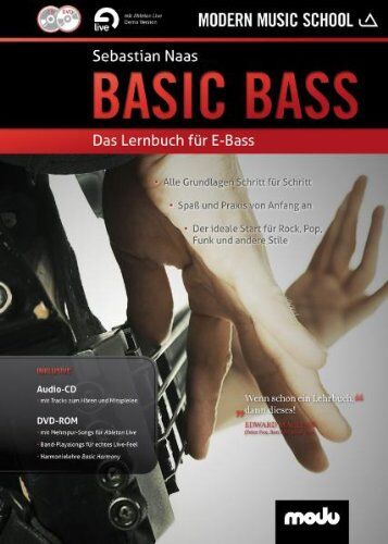 Sebastian Naas - Basic Bass: Das Lernbuch für E-Bass. Bass. Lehrbuch mt CD + DVD. - Preis vom 30.09.2026 09:01:18 h