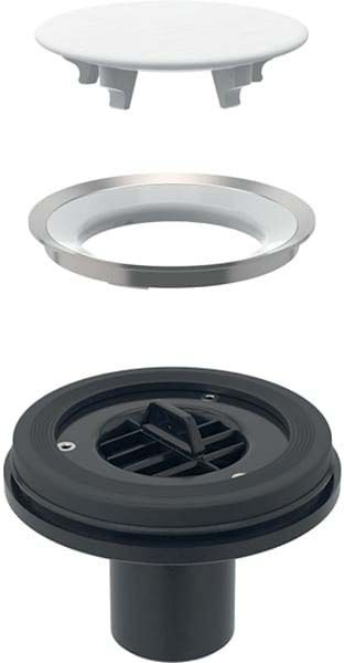 Geberit Setaplano raccord d'évacuation 154032001 pour receveur de douche, pénétrant dans le sol, 50 mm