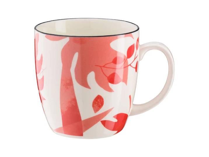 Tasse Mix & Match, Byyu, rosa/schwarz, Porzellan