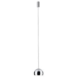 Paulmann Pendel Capsule Hochvolt-Schienensystem-Leuchte URail 6 W LED Chrom (matt), Chrom 96804