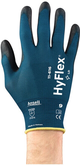Gants HyFlex® 11-616 taille 7 vert bleu/noir nyl.m.m.polyuréthane 12 PA ; Ansell Health Care (11616070)