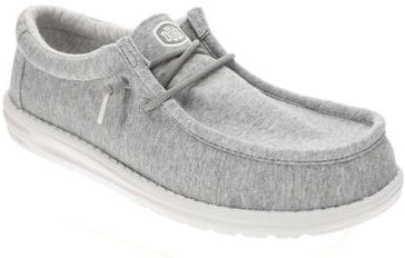 Hey Dude Wally Stretch Jersey - Mens 9 Grey Slip On Medium