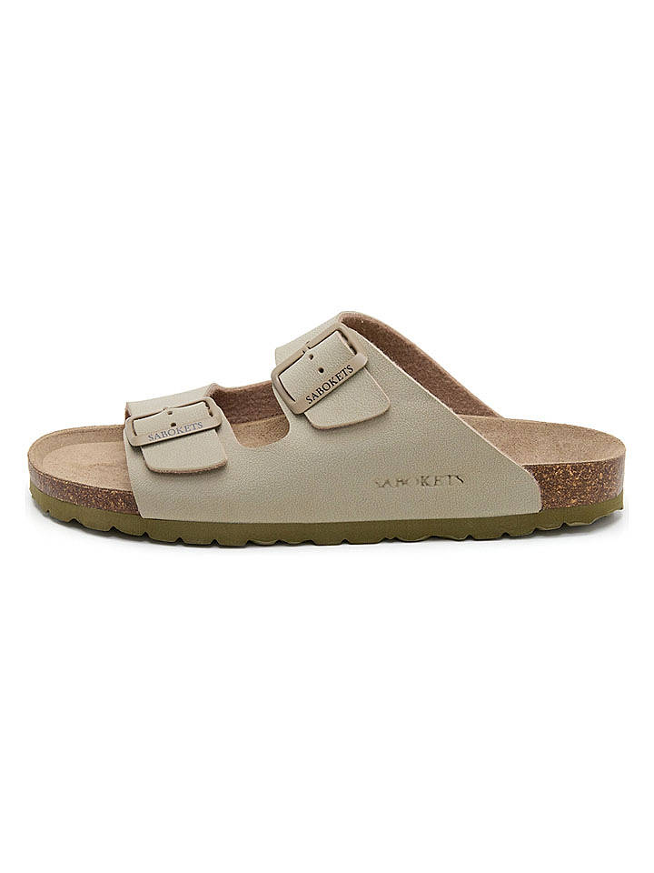 SABOKETS Pantoletten in Khaki - 43