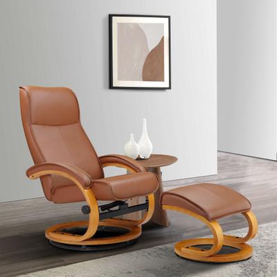 Relaxsessel OTTO HOME "mit Hocker PARIS Naturleder- OTTO. Verlässliche Qualität.", braun (cognac), B:67cm H:107cm T:78cm, NaturLeder (echtes Rindsleder) in Sitz und Rücken. Korpus in passendem Softlux-Kunstleder...