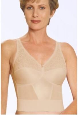 Plus Size Women's Unique Longline Bra by Jodee in Beige (Size 38 C)