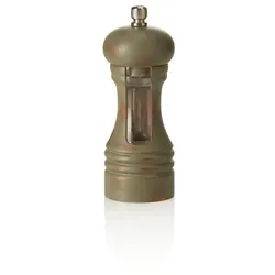 WAS Germany Salzmühle Vintage Window mit Edelstahl-Mahlwerk, Höhe 15 cm, Edelstahl, Holz