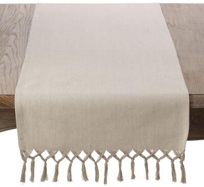 Saro Lifestyle Knotted Tassel Design Table Runner