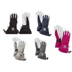 Hestra ARMY LEATHER HELI Female - Skihandschuhe Damen 5-Finger - fuchsia/offwhit...