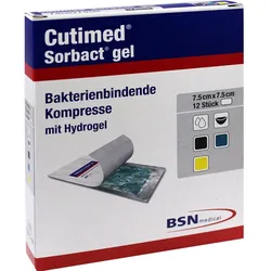 Cutimed Sorbact Gel Kompresse 7.5x7.5cm 12 ST