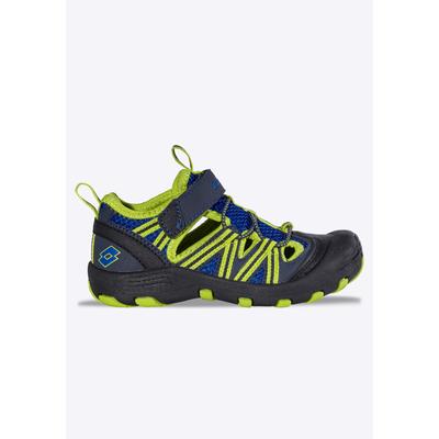 Sandale LOTTO, Mädchen, Gr. 25, atmungsaktiv, blau (navy, lime), Mesh, Synthetik, Schuhe Sandale, in kinderfußgerechter Passform