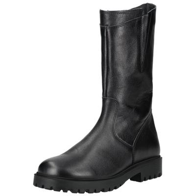 Stiefel THINK "Think Stiefel Leder", Damen, Gr. 38,5, Schurwolle, schwarz, Leder, Schuhe Stiefel