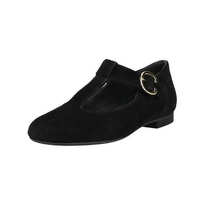Riemchenballerina PAUL GREEN "Paul Green Ballerinas Leder", Damen, Gr. 39, Leder, schwarz, Schuhe Riemchenballerina