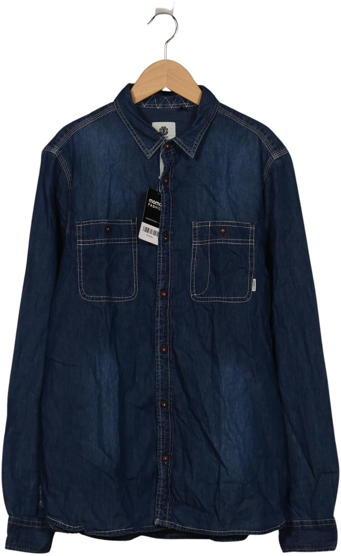 Element Herren Hemd, Marineblau, Gr. S, Baumwolle - Second Hand