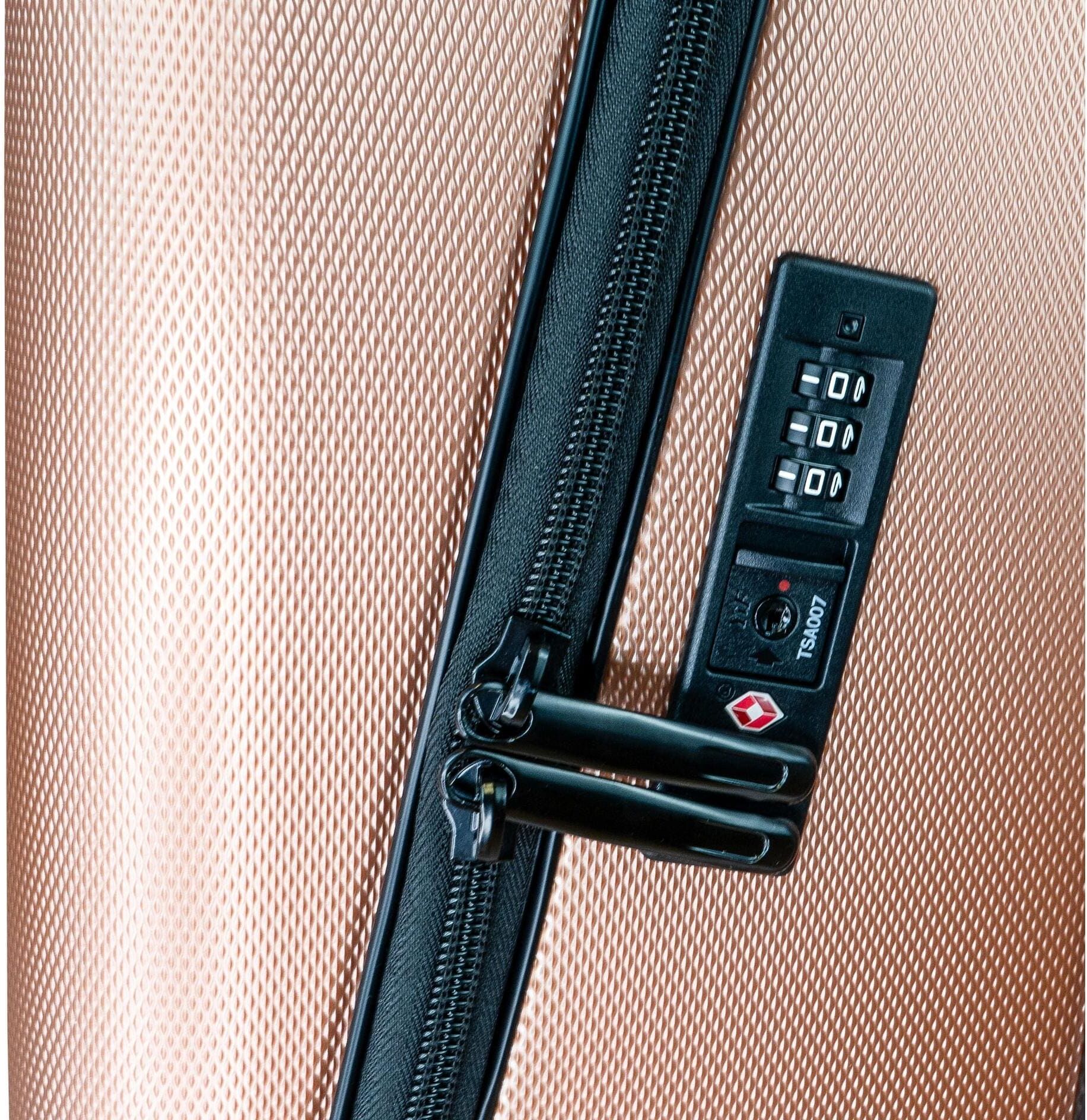 Koffer "CASYRO Stand-Up", Damen, Gr. B/H/T: 42cm x 70cm x 28cm 80 l, rosa (rosegold), Polycarbonat, Polyester, Koffer Koffer rosegold B/H/T: 42cm x 70cm x 28cm 80 l