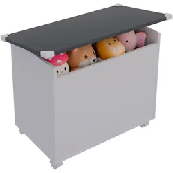 VCM Holztruhe   Maße ca. H. 54 x B. 68 x T. 39 cm   Rollen   Kiste für alle Wohnräume   Aufbewahrungsbox   Kiste - Bosula M