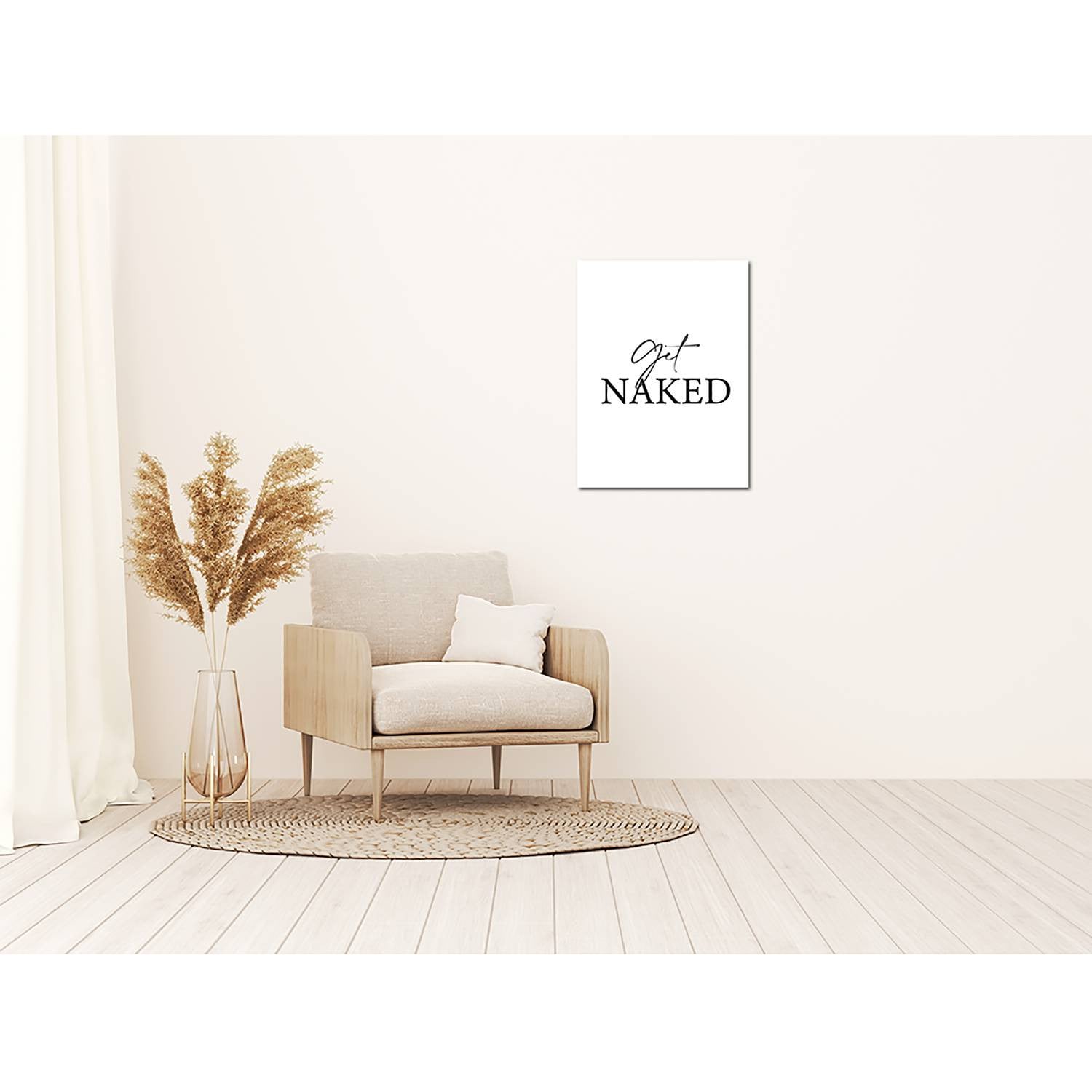 home24 Get naked II alu-dibond wanddecoratie multicolor B: 30 cm, H: 40 cm