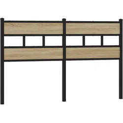 vidaXL Ersatz-Kopfteil Sonoma-Eiche 135 cm Eisen und Holzwerkstoff