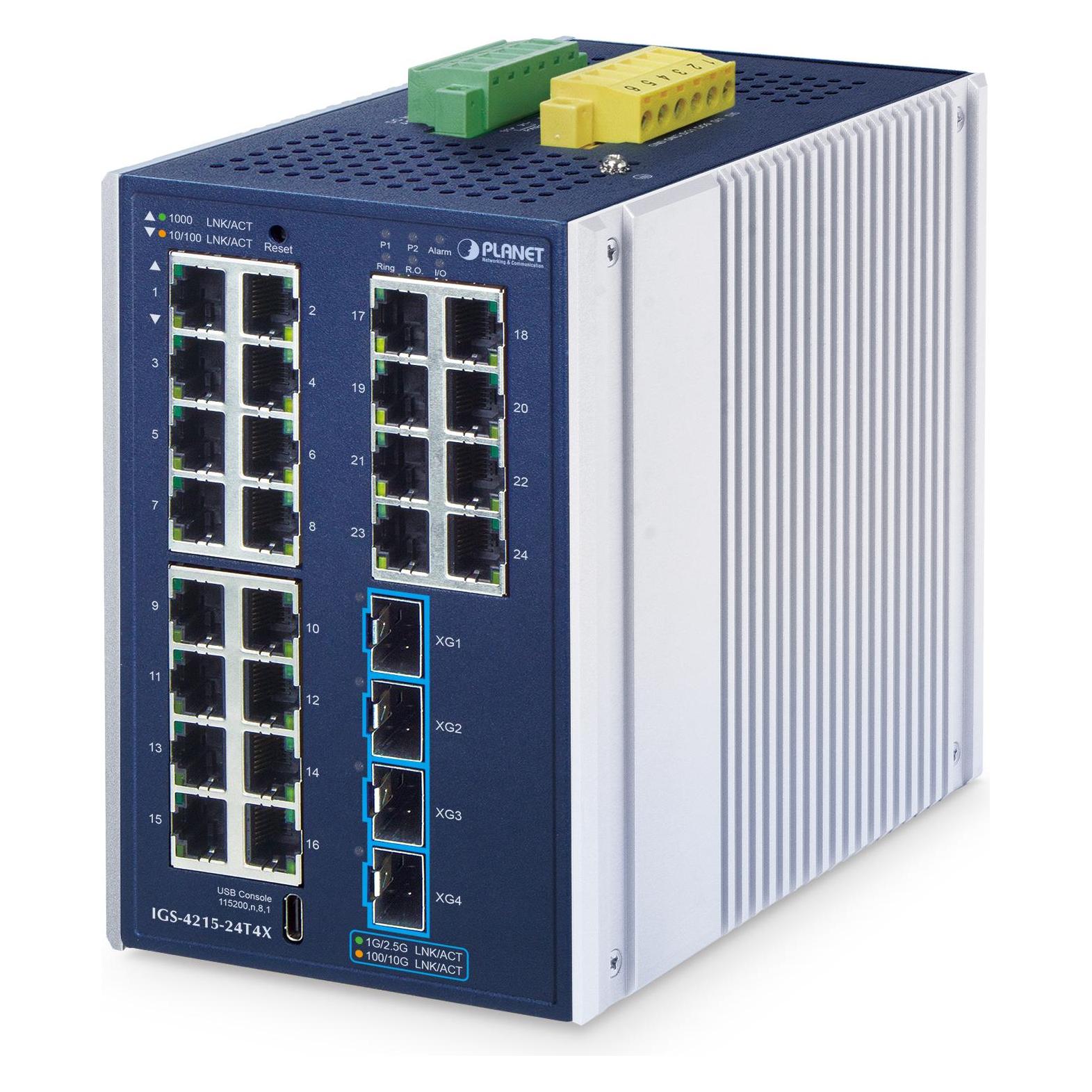 Planet Industrial L2+ 24-Port Managed Switch IGS-4215-24T4X (24 Ports) (IGS-4215-24T4X)