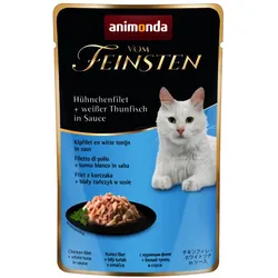 animonda Vom Feinsten Adult 50g Beutel Katzennassfutter 18 x 50 Gramm Hühnchenfilet + weißer Thunfisch in Sauce
