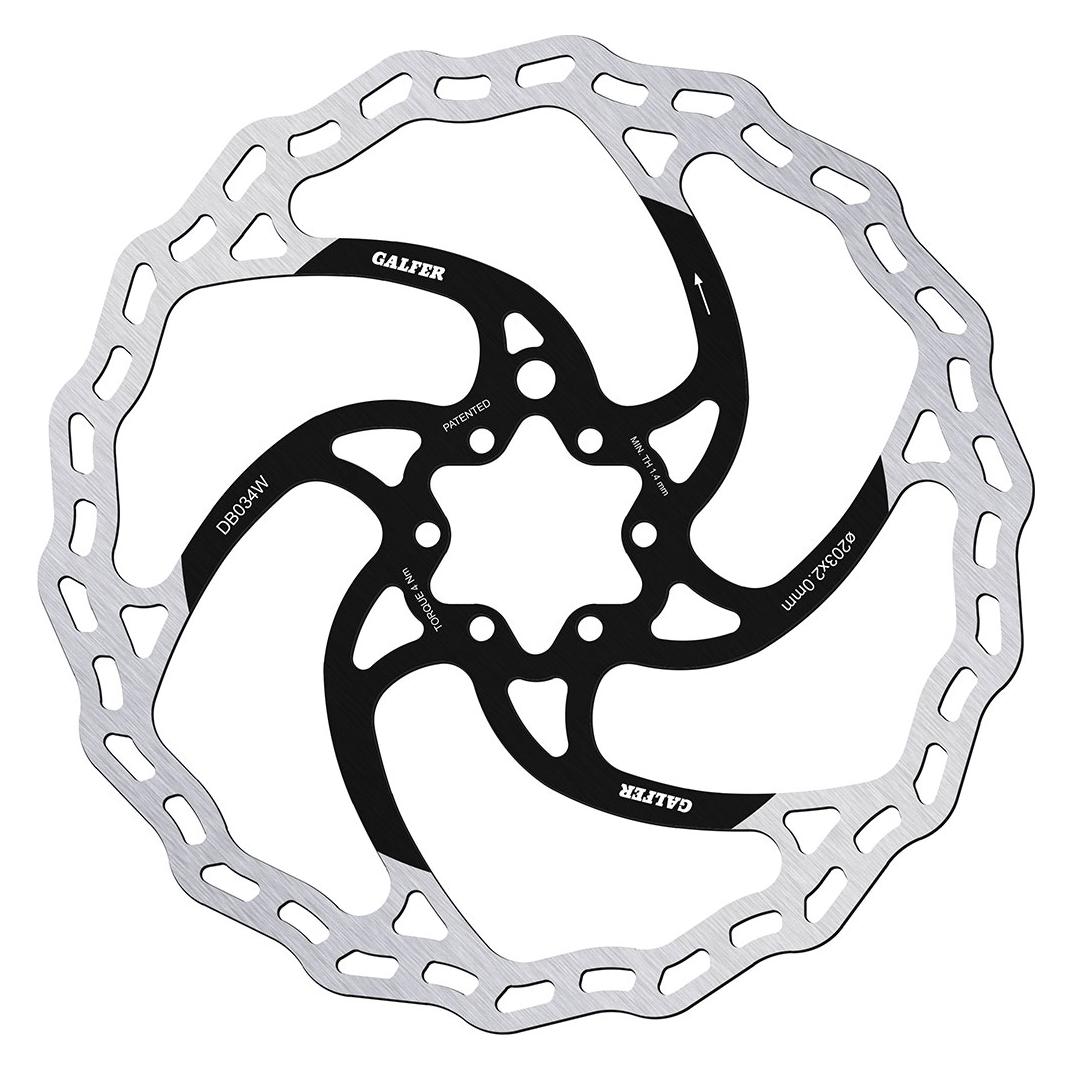 Galfer Bike Wave Bremsscheibe E-Bike - 6 Loch (203 mm) (DB034W)