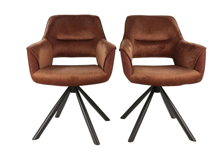 Paire de Fauteuil CHILKO tournant Cuivre