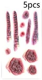 Uplifted Finds Waterproof Bloody Halloween Scar & Wound Temporary Tattoo Stickers a 5 Pcs