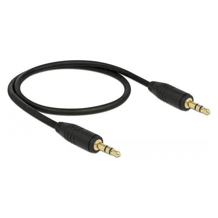 Delock Klinkenkabel 3 Pin Stecker > Stecker (0.50 m, AUX Kabel) (83742)