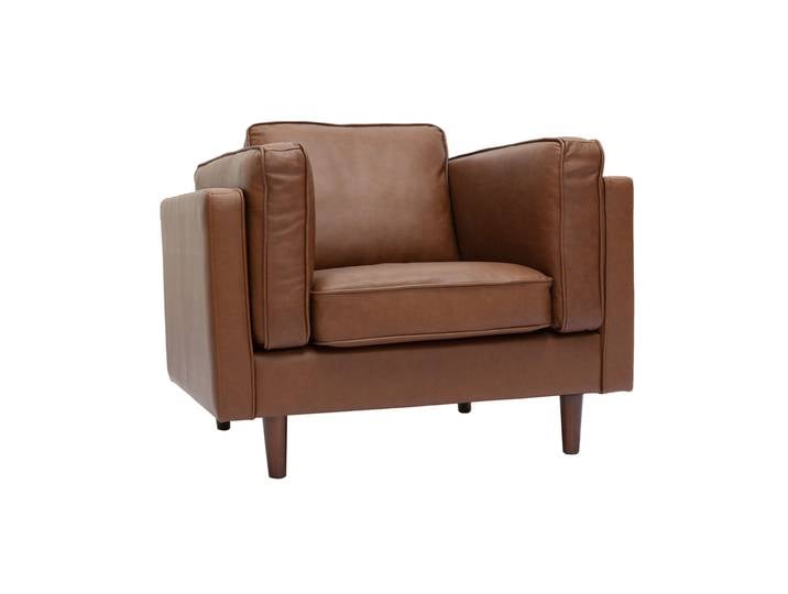 Fauteuil vintage cuir marron BRADLEY