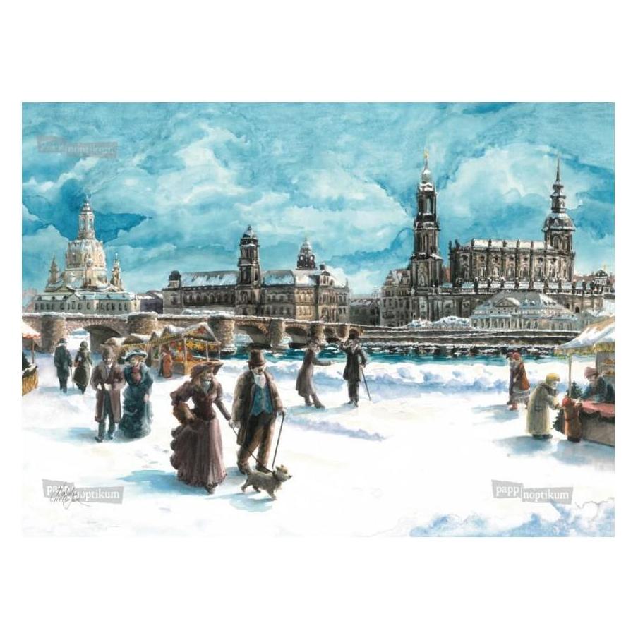 Pappnoptikum 1039 - Dresden - Blick zur Augustusbrücke (Mini-Adventskalender) (1039)